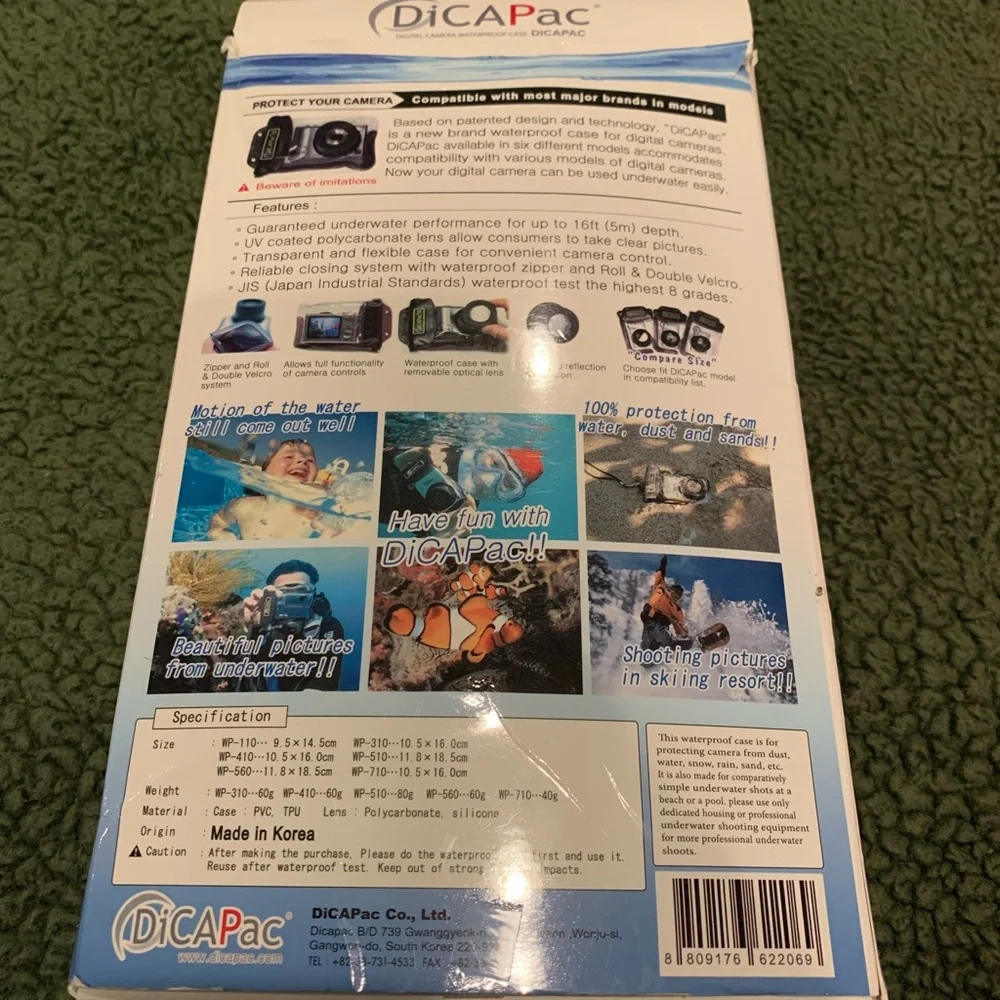 DiCAPac WP-100 Underwater Waterproof Case For Compact Digital Cameras